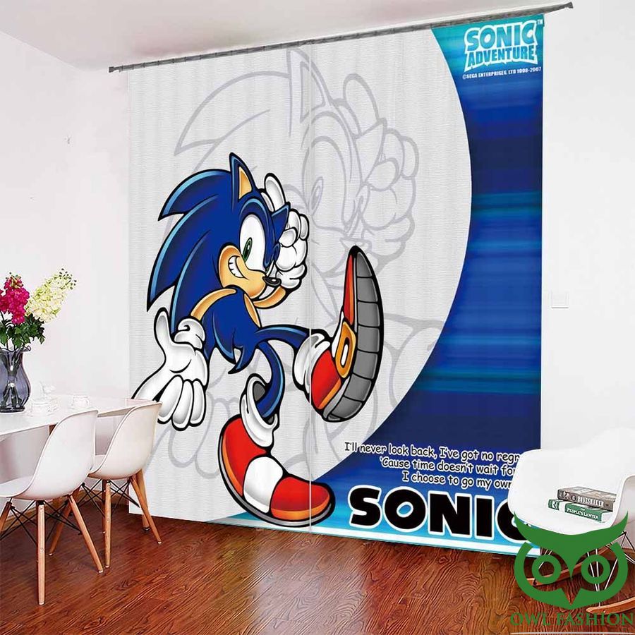 Sketch Sonic The Hedgehog Window Curtain