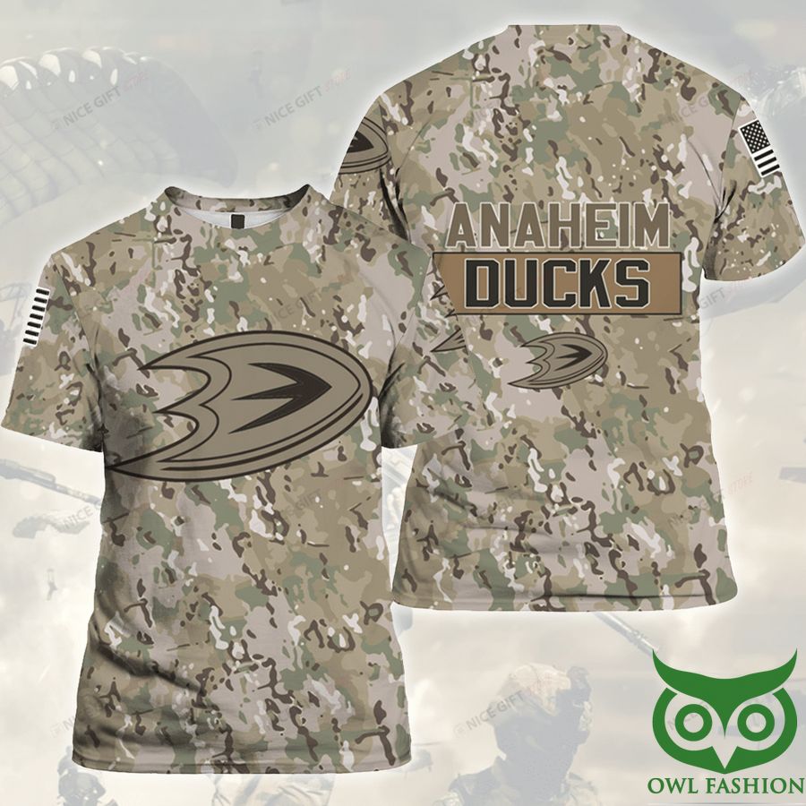 NHL Anaheim Ducks Camouflage 3D T-shirt