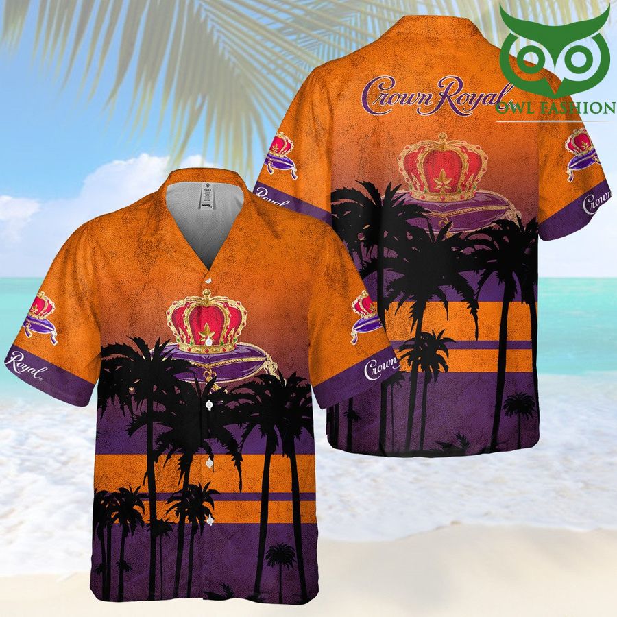 Crown Royal Drink Palm Tree Hawaiian Shirt Summer Shirt