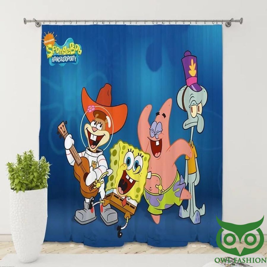 Spongebob Sing A Song 3d Printed Window Curtain