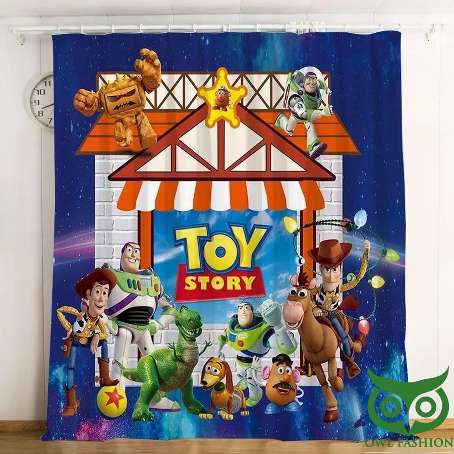 Toy Story Buzz Lightyear Woody Forky 3D Printed Window Curtain