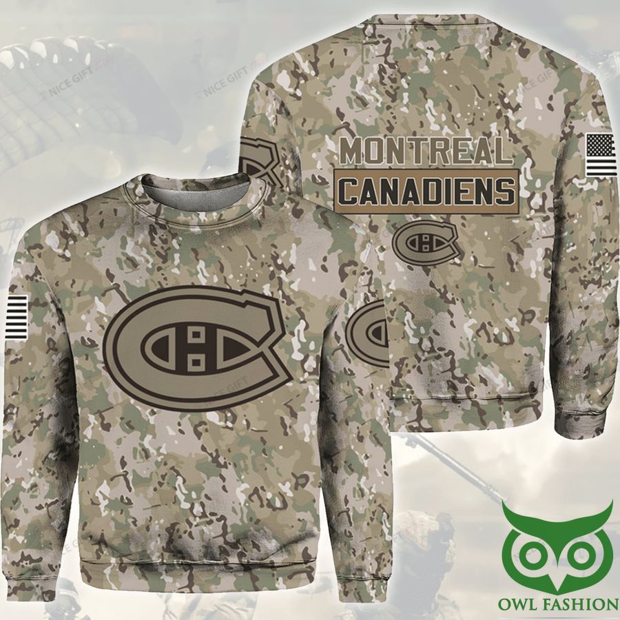 NHL Montreal Canadiens Camouflage Crewneck Sweatshirt