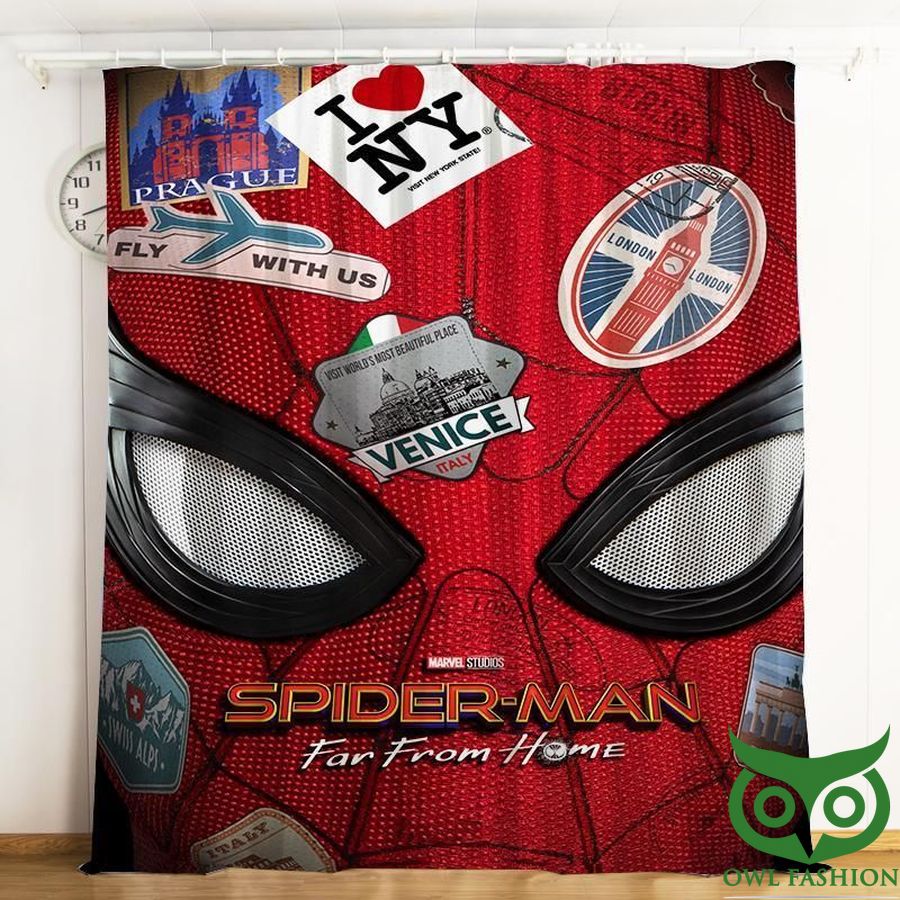 Spider Man Far From Home Head For New York Window Curtain