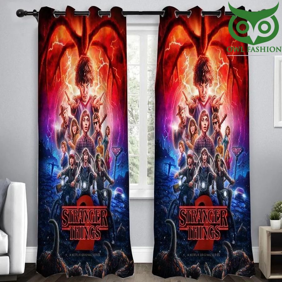Stranger Things Netflix Movie Window Curtains Home Decor For Fans