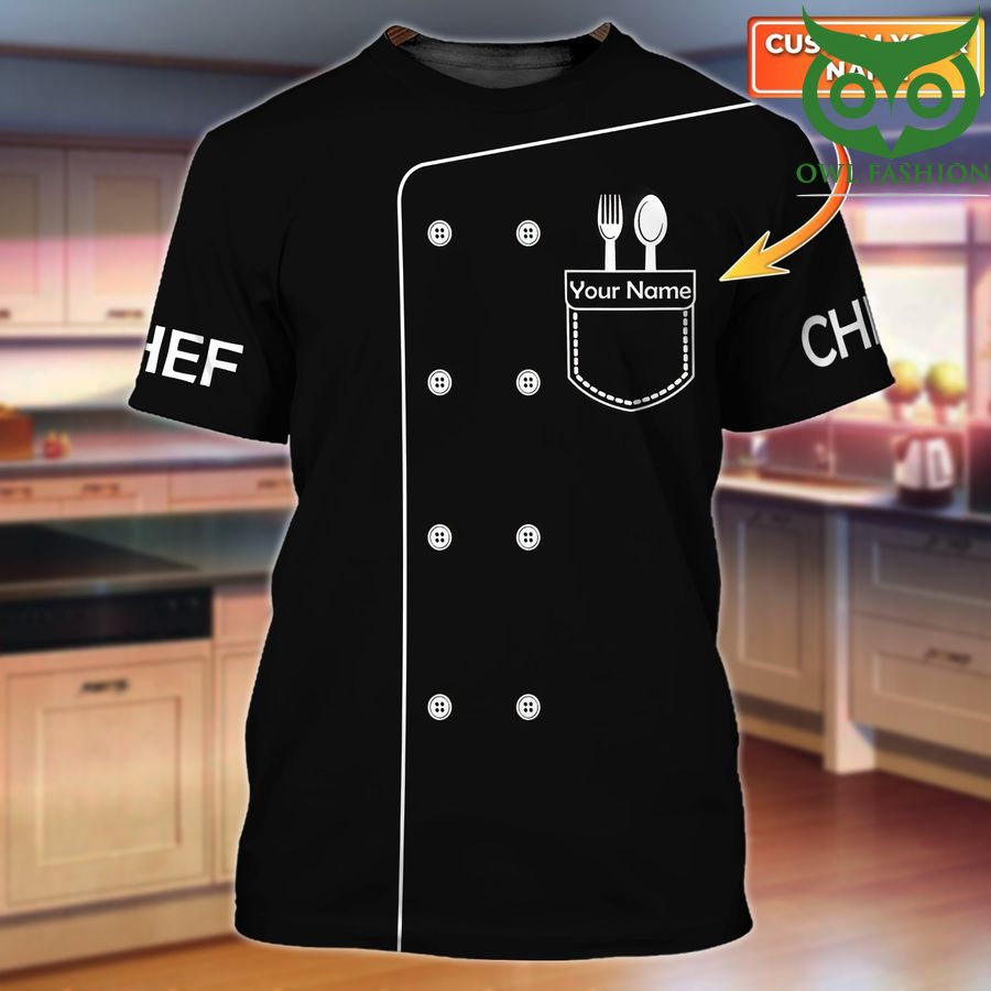 Personalized Name CHEF special black shirt 3D Tshirt 