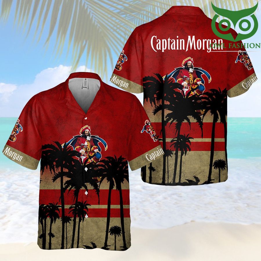 Captain Morgan Drink Palm Tree Hawaiian Shirt Summer Shirt
