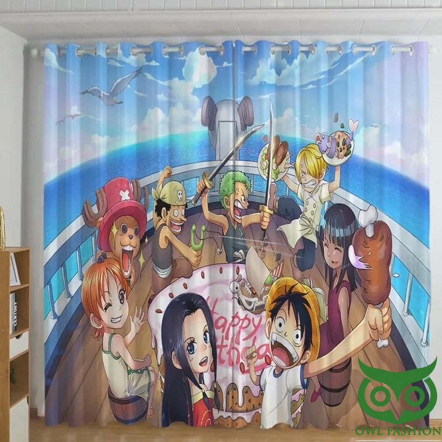 One Piece Party 3d Printed Window Curtain