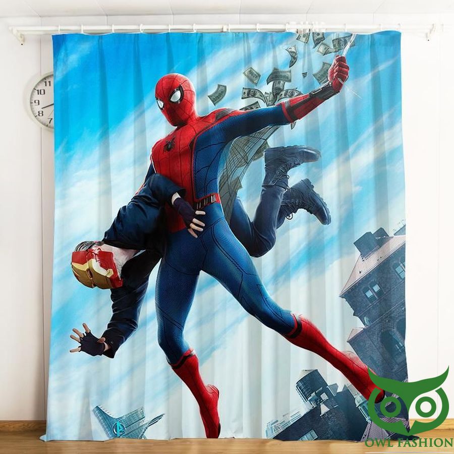 Spider Man Kill The Man 3D Printed Window Curtain