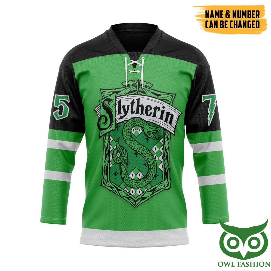 Harry Potter Slytherin Custom Name Number Hockey Jersey