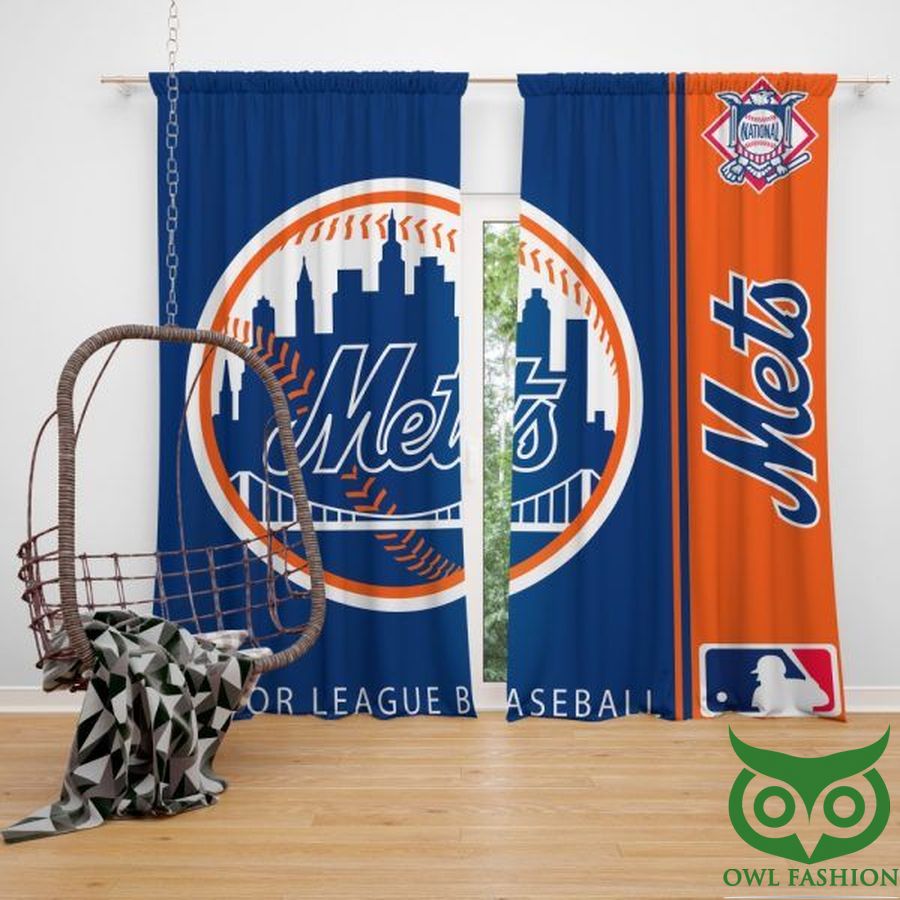 New York Mets MLB Baseball National League Window Curtain