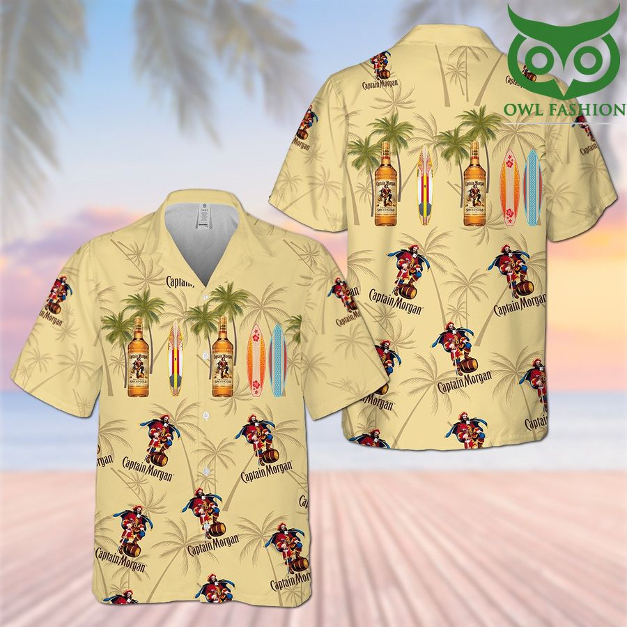Captain Morgan Surfing drink Hawaiian Shirt Summer Shirt