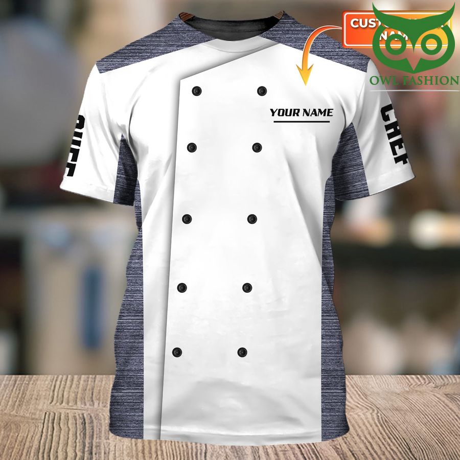64 Personalized Name CHEF special shirt white 3D Tshirt