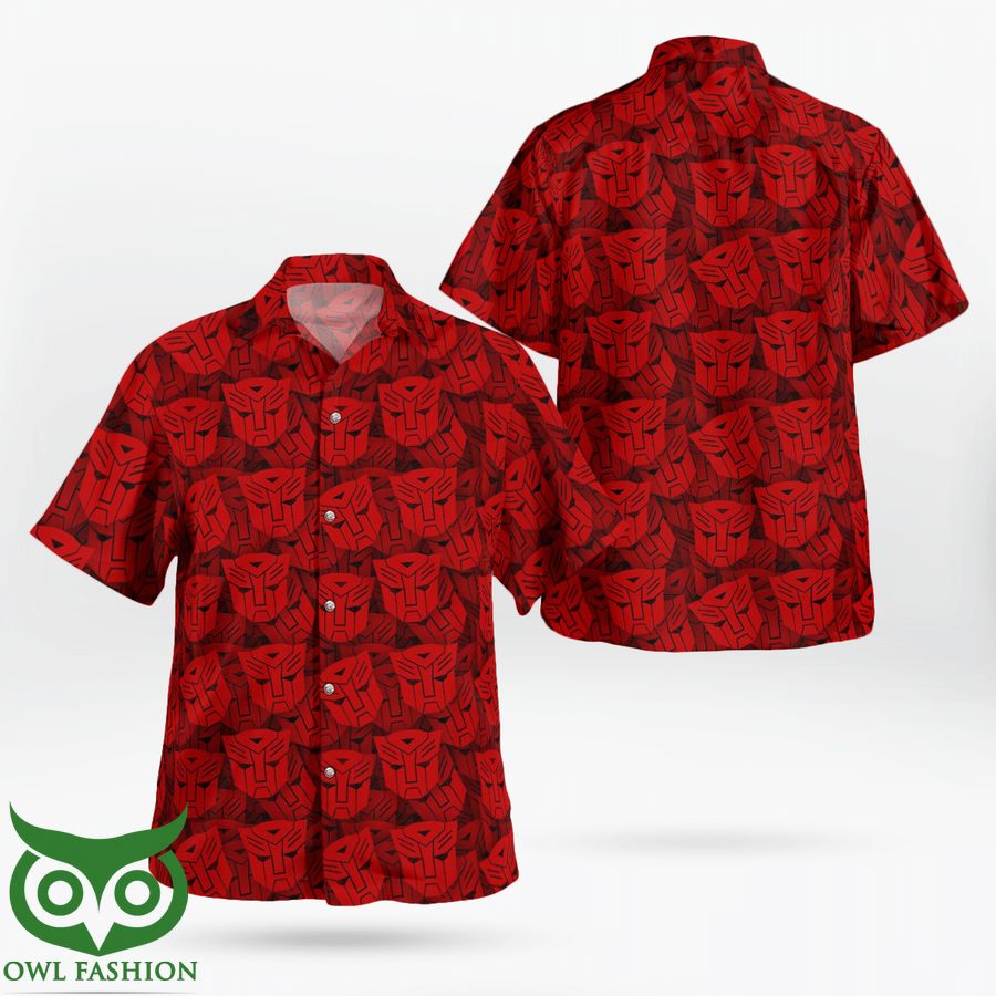 65 Transformers Optimus Prime red face 3D T shirt and Hawaiian Shirt