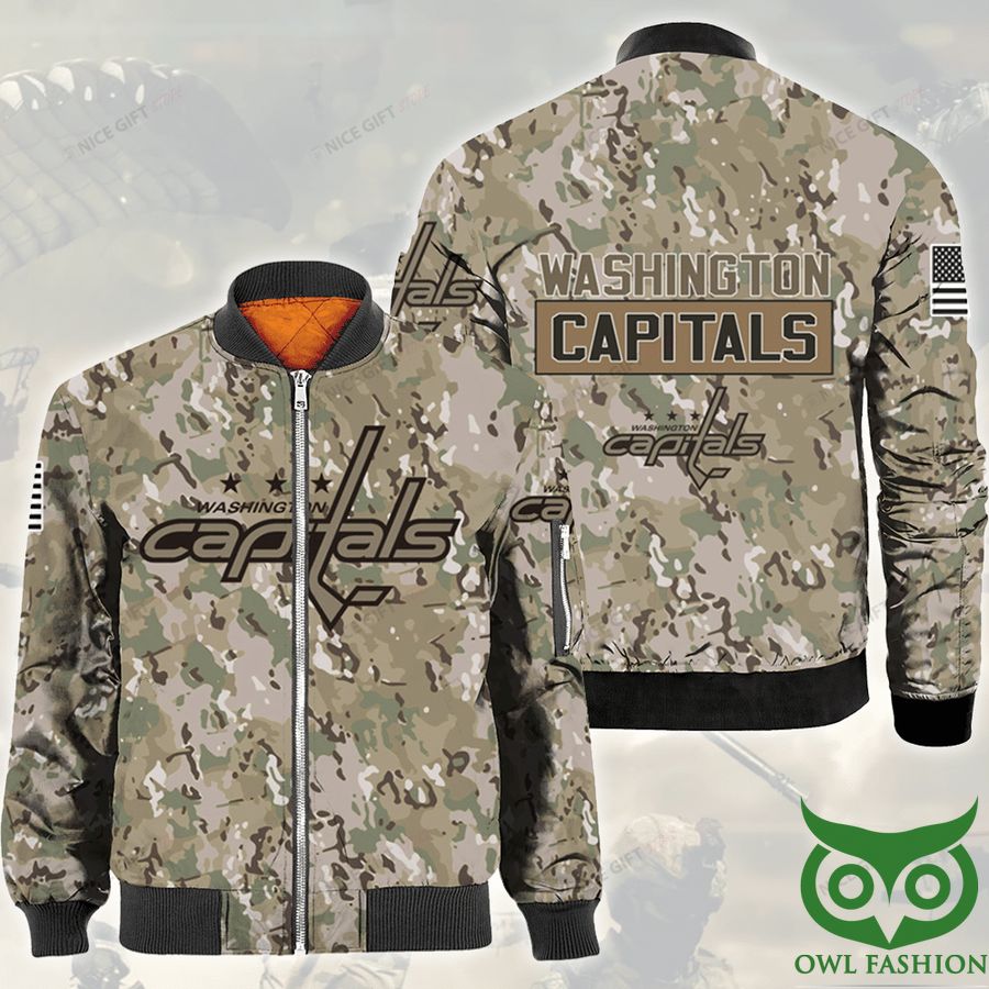 374 NHL Washington Capitals Camouflage Bomber Jacket