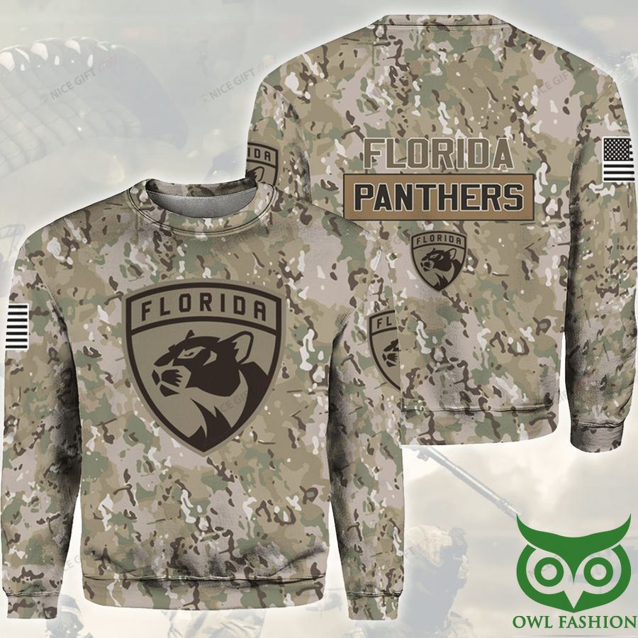 NHL Florida Panthers Camouflage Crewneck Sweatshirt