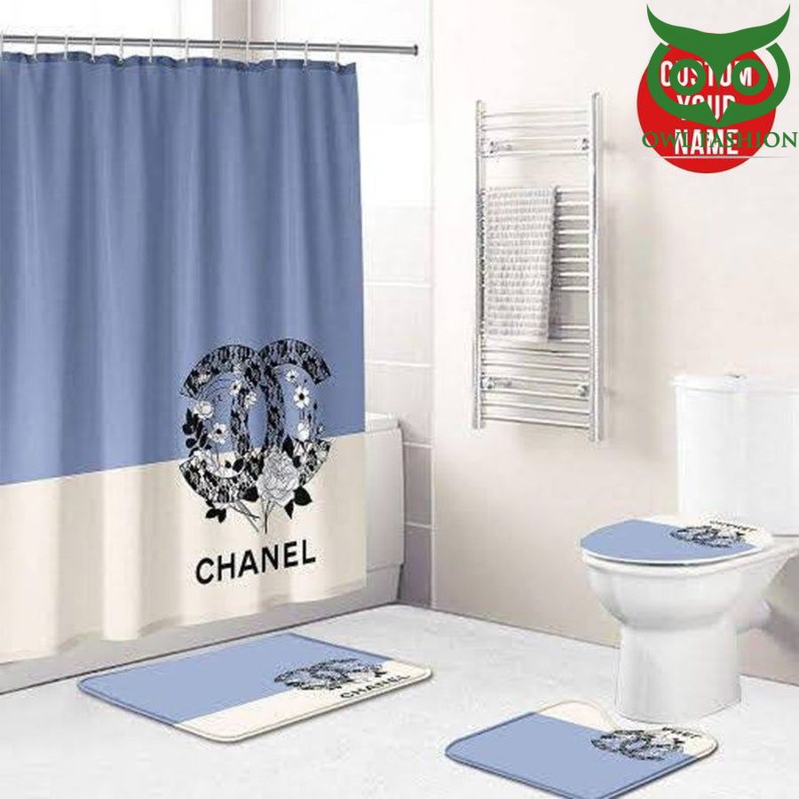 Chanel limited Shower Curtain Waterproof Luxury Bathroom Mat Set Luxury Brand Shower Curtain Luxury Window Curtains