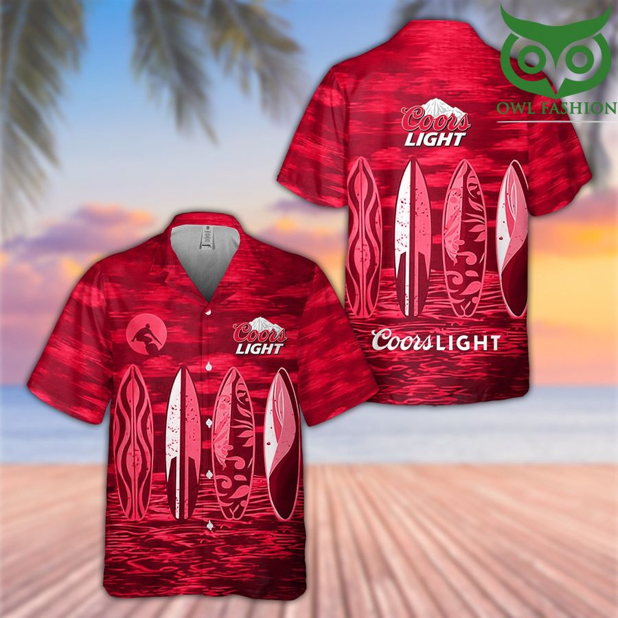 Coors Light Surfing drink red Hawaiian Shirt Summer Shirt