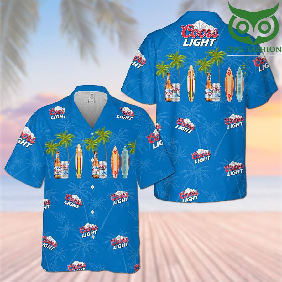 Coors Light blue Surfing drink Hawaiian Shirt Summer Shirt