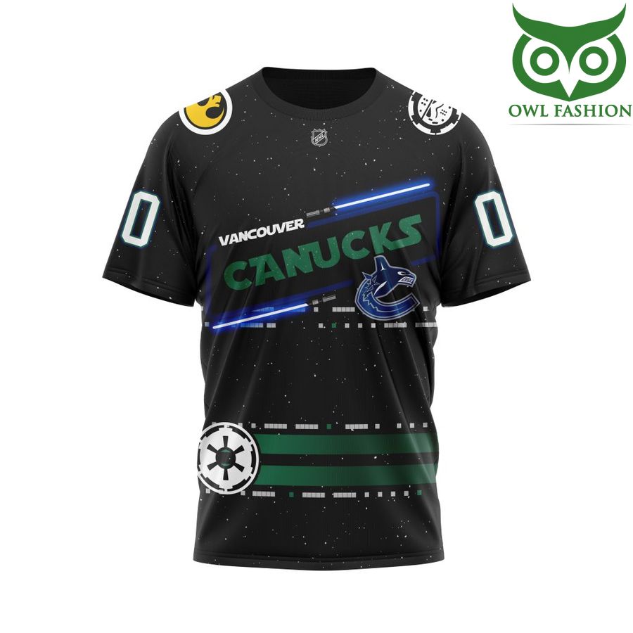288 Personalized NHL Vancouver Canucks Star Wars May The 4th Be With You 3D Shirt