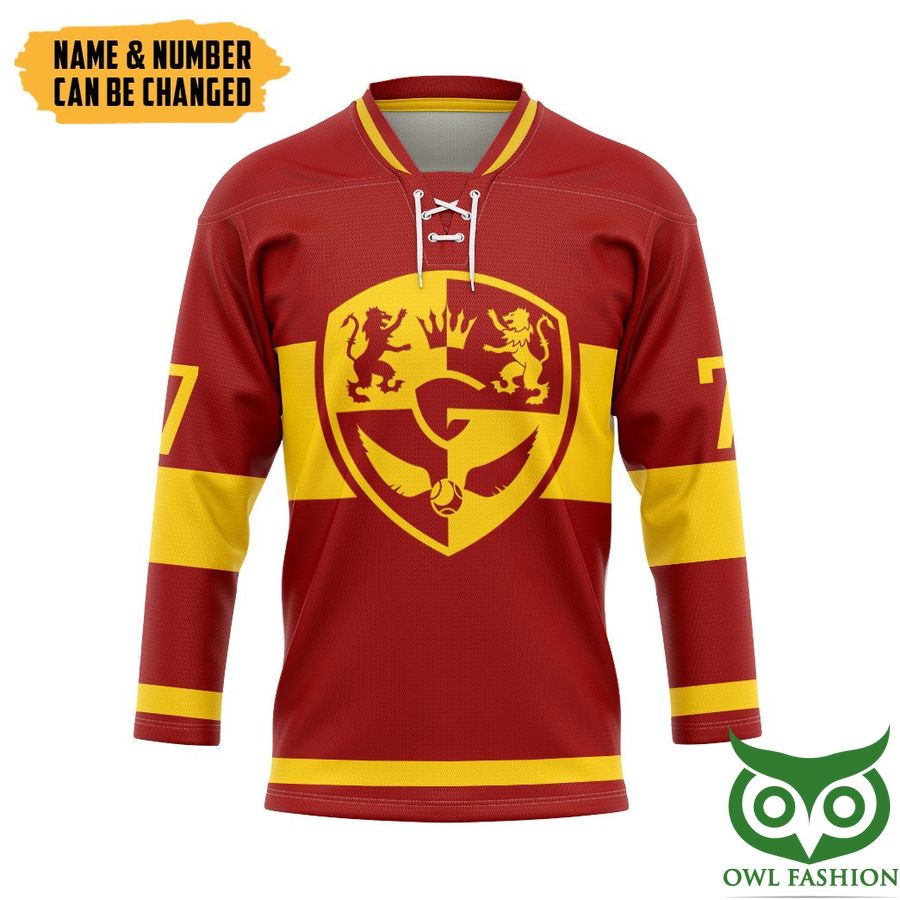Harry Potter Quidditch Gry Custom Name Number Hockey Jersey