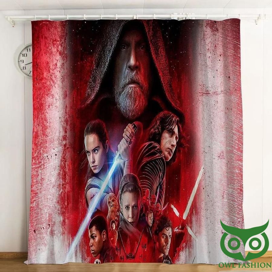 30 Star Wars Red 3D Printed Window Curtain
