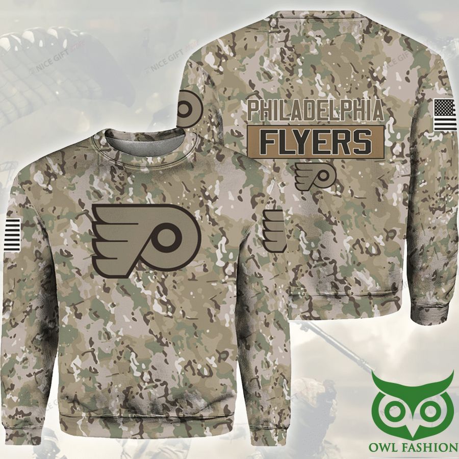 386 NHL Philadelphia Flyers Camouflage Crewneck Sweatshirt