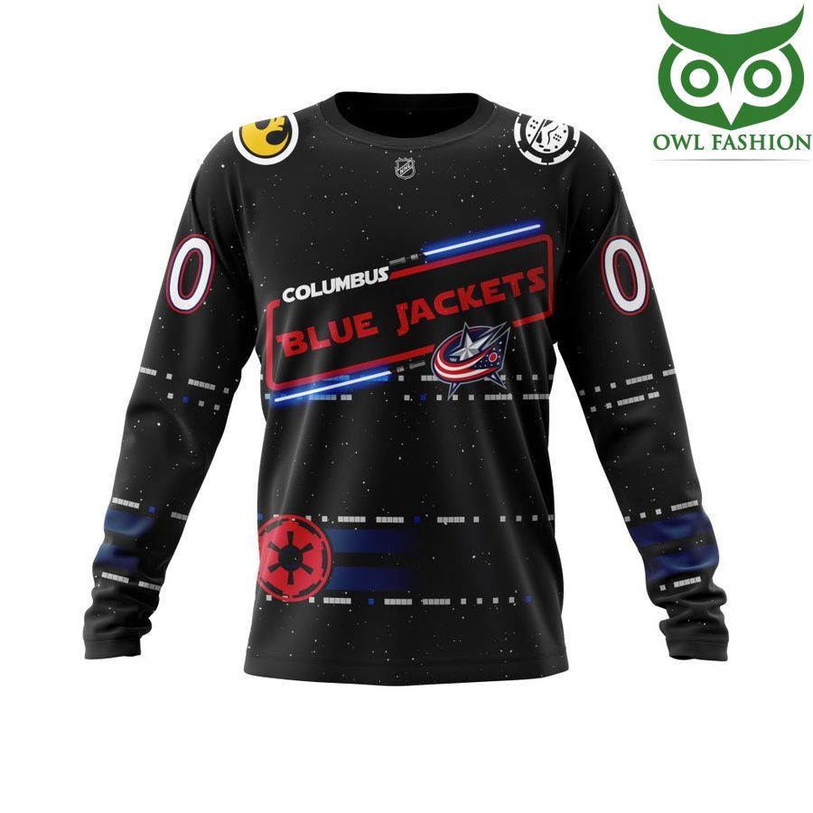 205 Custom Name Number NHL Columbus Blue Jackets Star Wars May The 4th Be With You 3D Shirt