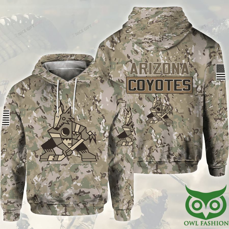 182 NHL Arizona Coyotes Camouflage 3D Hoodie