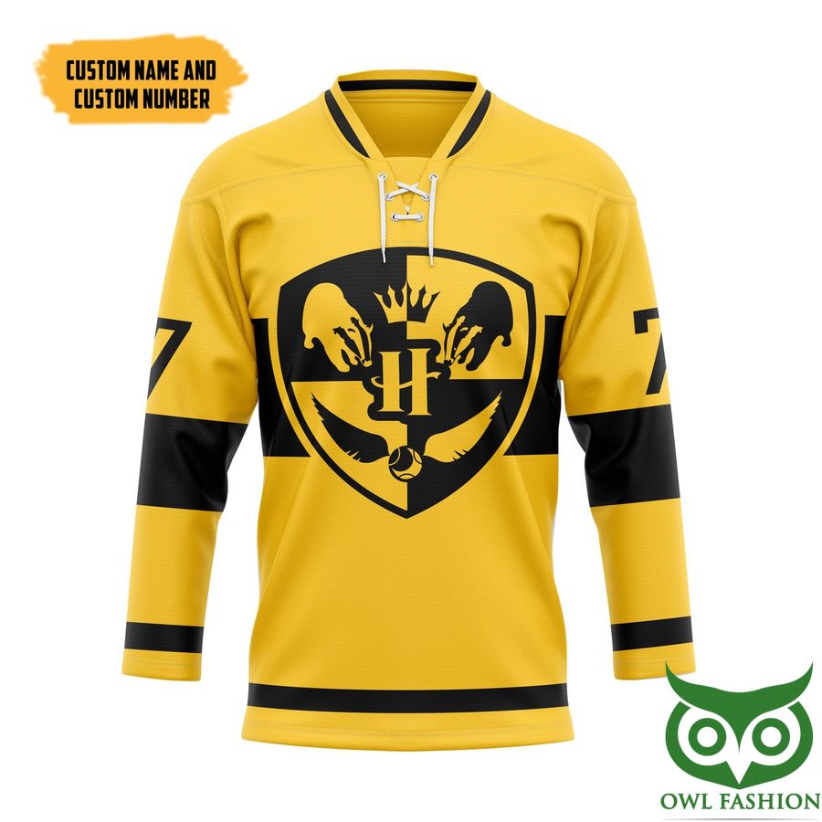 87 Harry Potter Quidditch Huff Custom Name Number Hockey Jersey