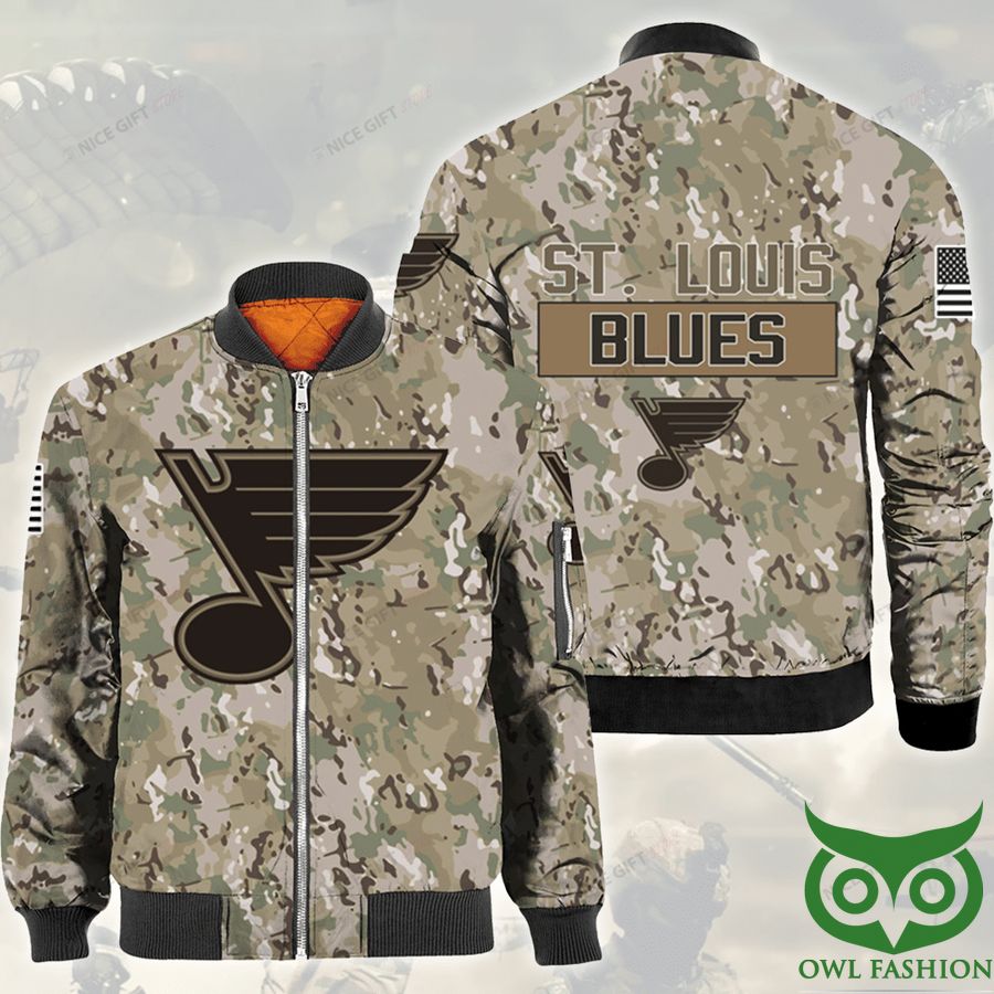 274 NHL St. Louis Blues Camouflage Bomber Jacket