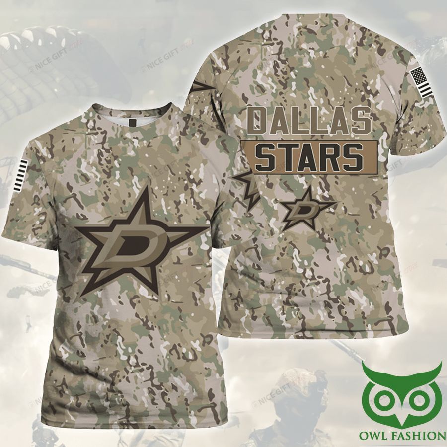 310 NHL Dallas Stars Camouflage 3D T shirt