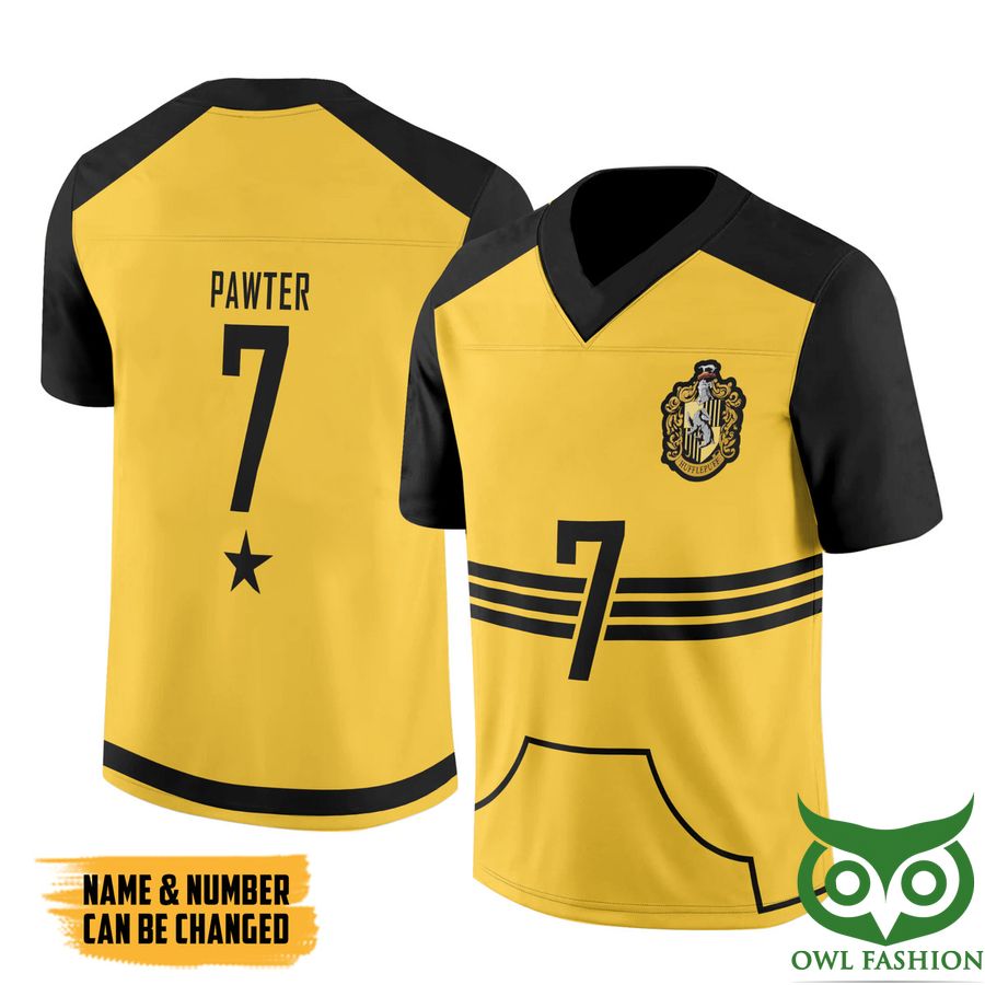 Harry Potter Quidditch Hufflepuff Custom Name Number Jersey - Owl ...