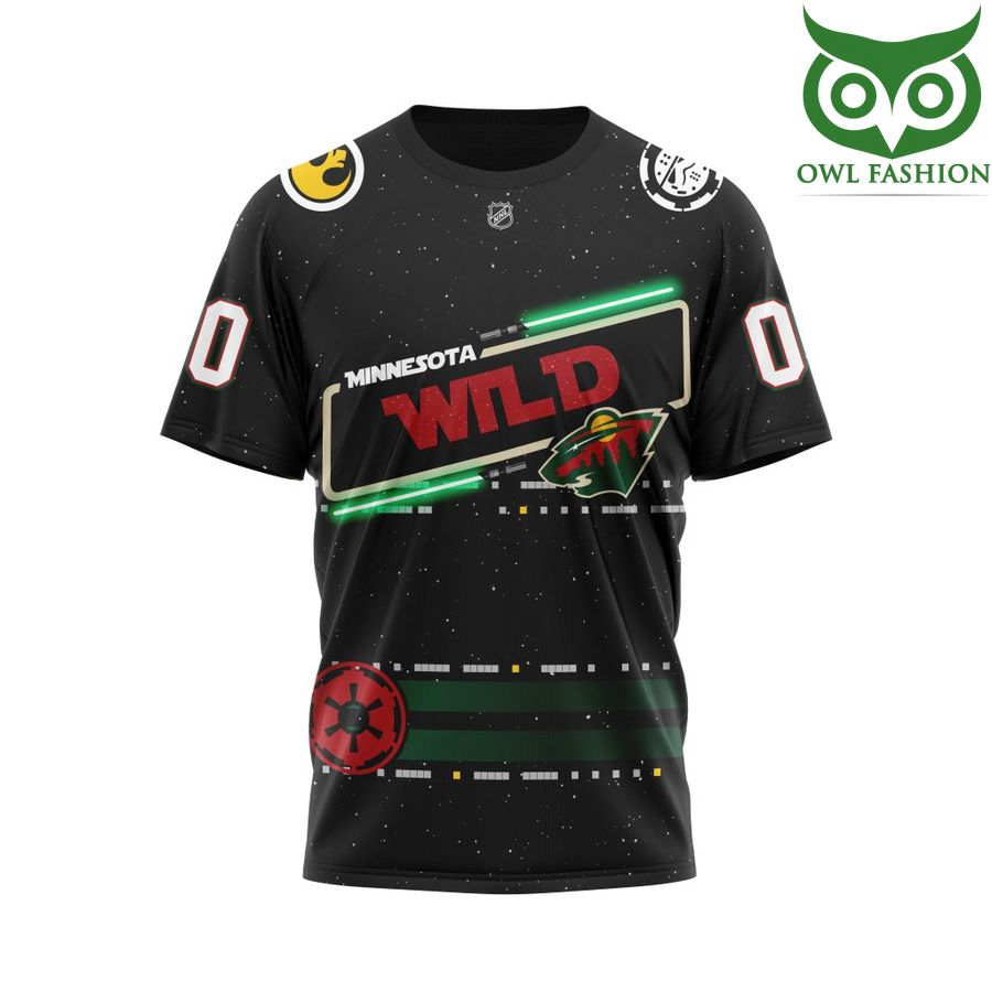 441 Personalized NHL Minnesota Wild Star Wars May The 4th Be With You 3D Shirt