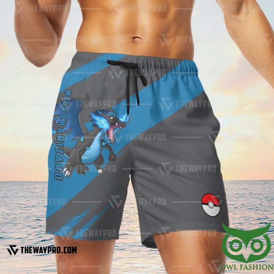 17 Anime Pokemon Mega Charizard Custom Men Shorts