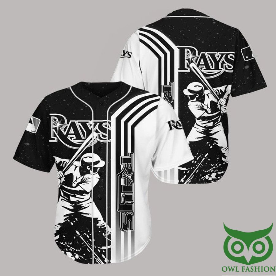 15 Tampa Bay Rays Black White Baseball Jersey Shirt