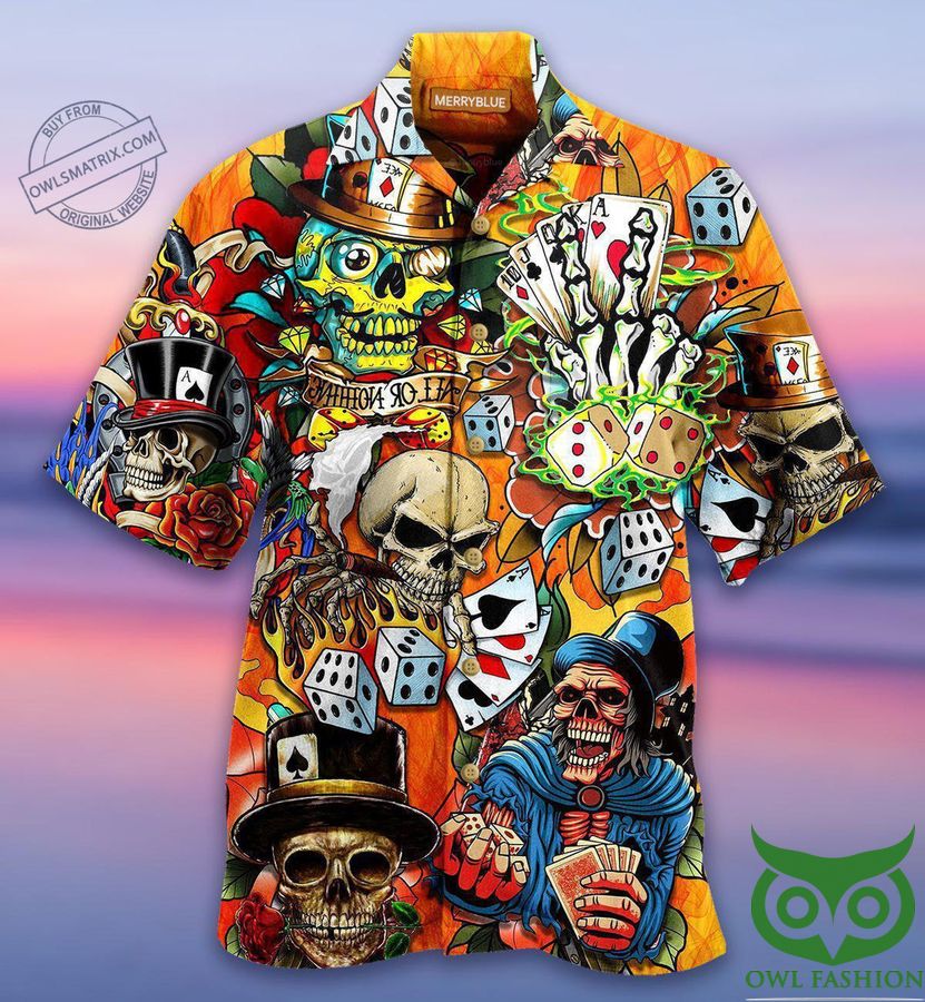 8 Skull Poker Life Style Limited Edition Hawaiian Shirt