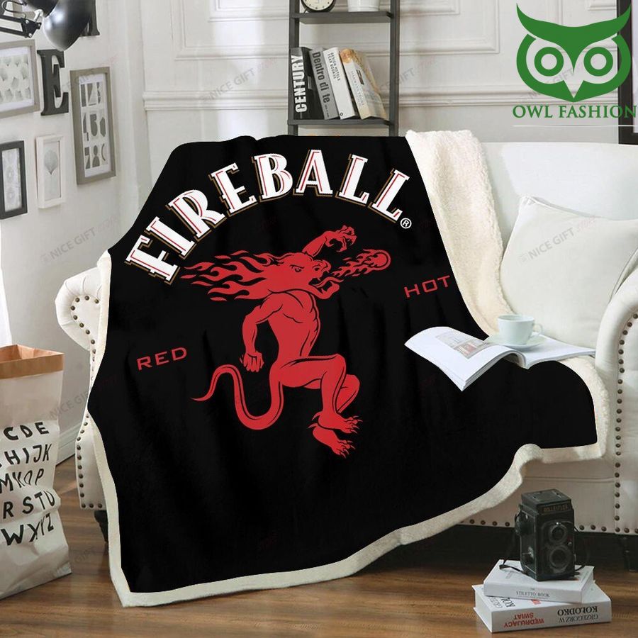 4 Fireball whiskey red and hot Fleece Blanket