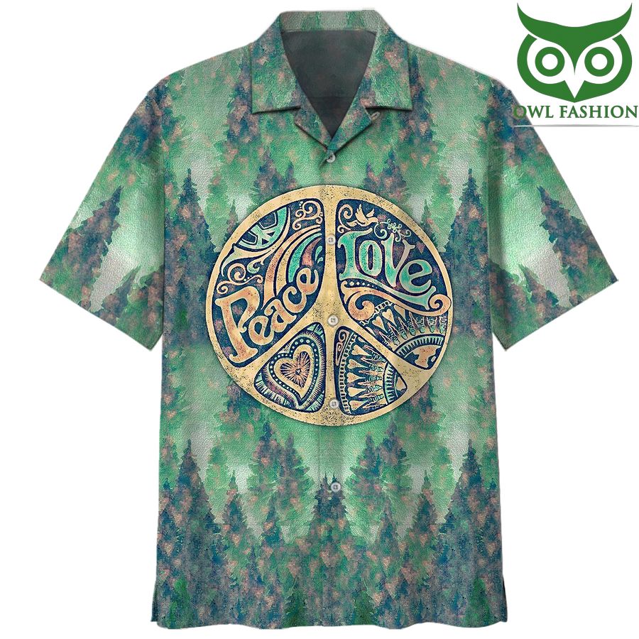 361 HIPPIE LIMITED EDITION peace and love forest mint 3D Shirt
