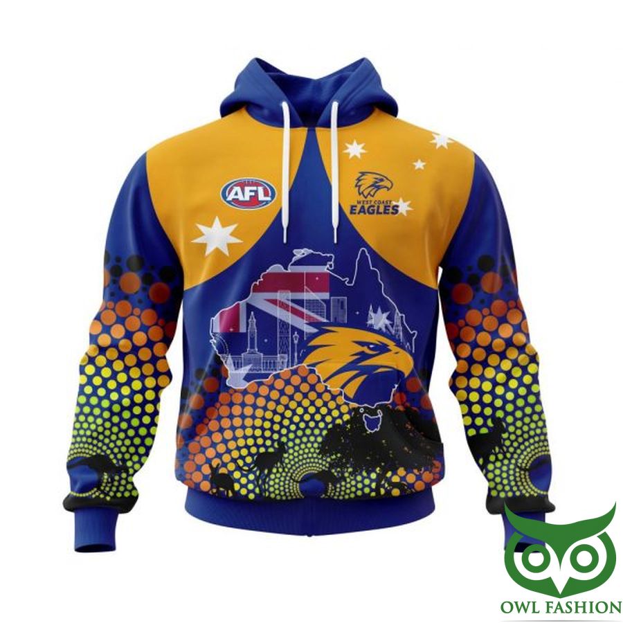 65 AFL West Coast Eagles Specialized For Australias Day 3D Shirt