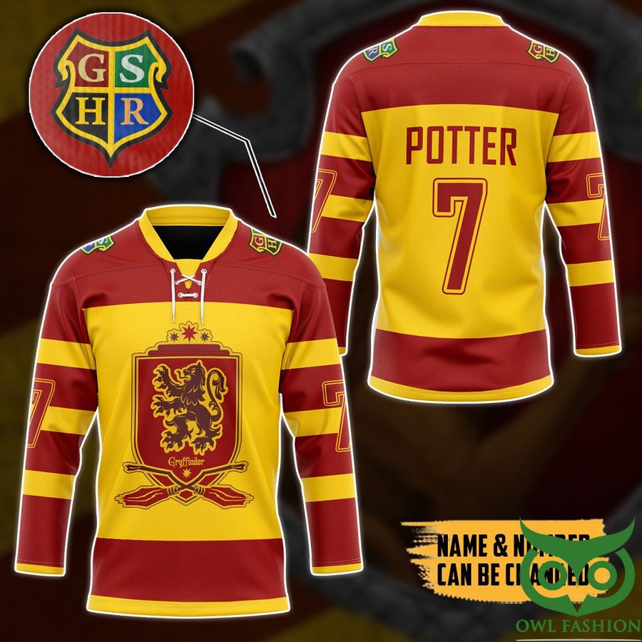 125 Harry Potter Hogwarts Gryffindor Custom Name Number Hockey Jersey