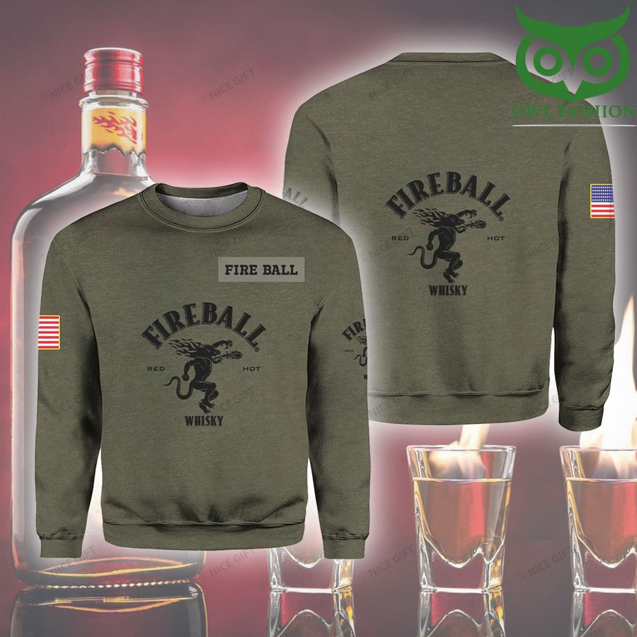 18 Fireball Whisky Crewneck GREY 3D Sweatshirt