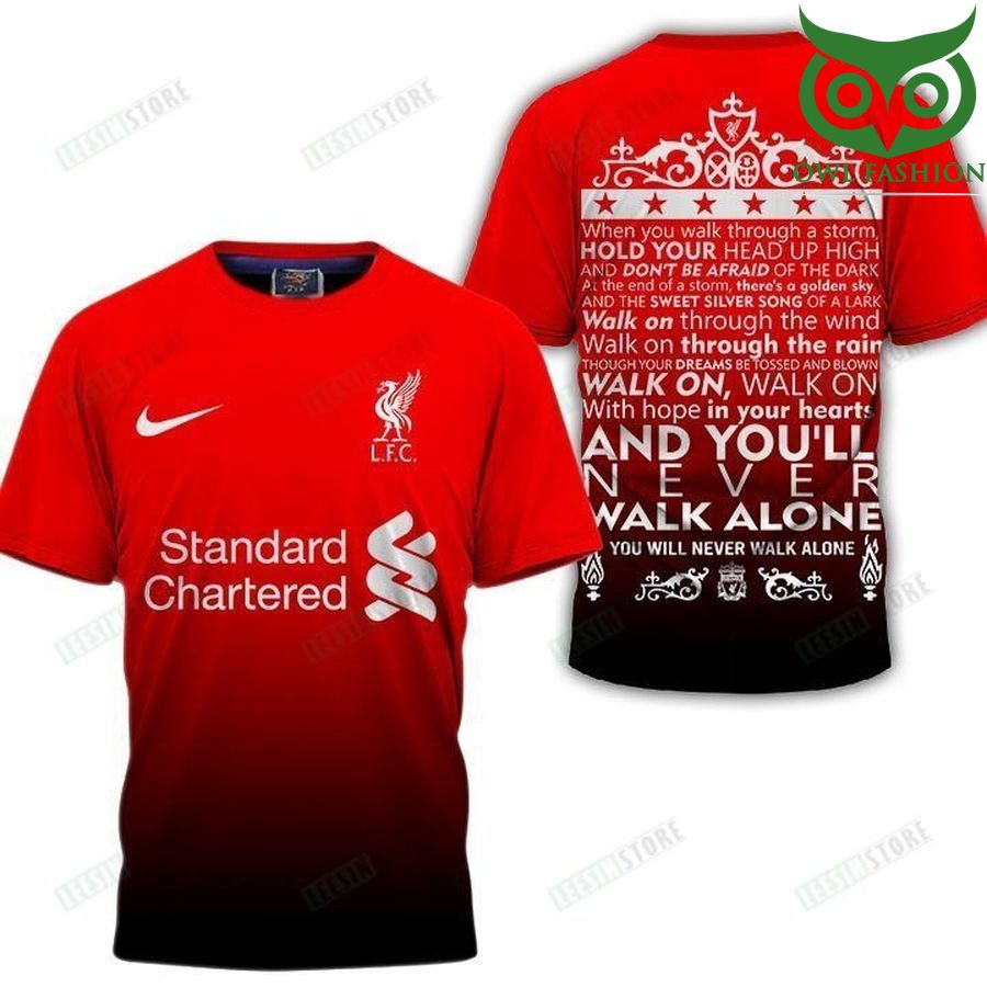 16 Liverpool FC Nike Standard Chartered you will never walk alone red 3D Shirt