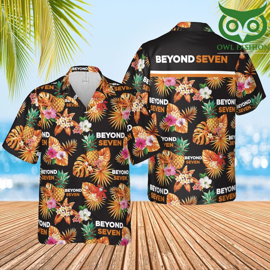14 Beyond Seven Condoms orange pineapple Hawaiian Shirt