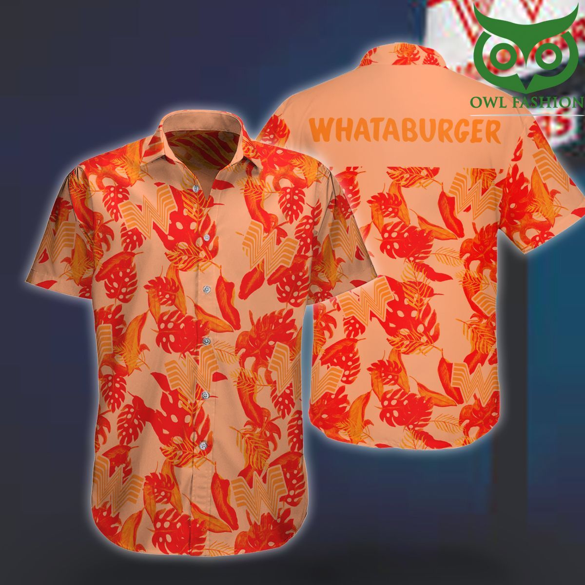 69 Whataburger 3D tropical floral style Short Sleeve Hawaiian Shirt