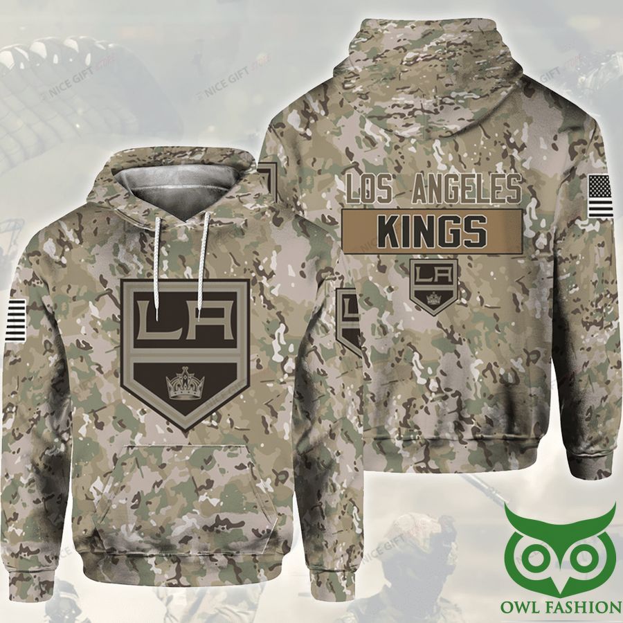 522 NHL Los Angeles Kings Camouflage 3D Hoodie
