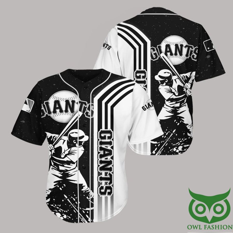 24 San Francisco Giants Black n White Baseball Jersey Shirt