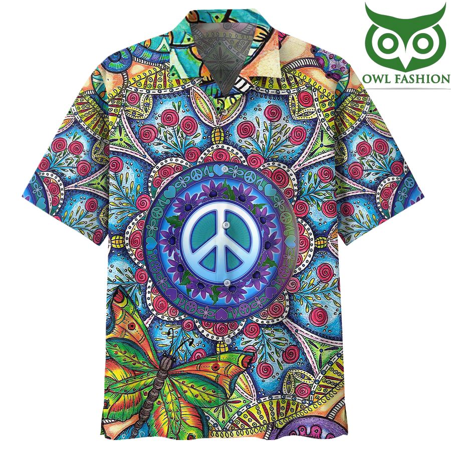 280 HIPPIE LIMITED EDITION peace and flower pattern 3D Shirt