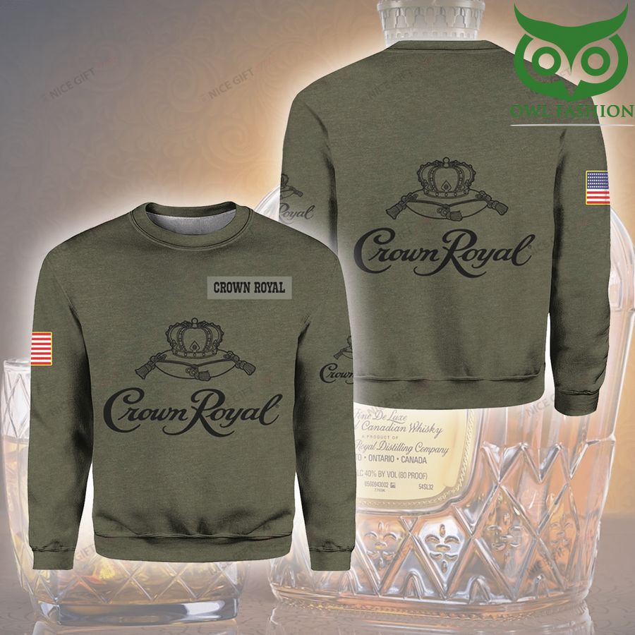 38 Crown Royal grey 3D Crewneck Sweatshirt