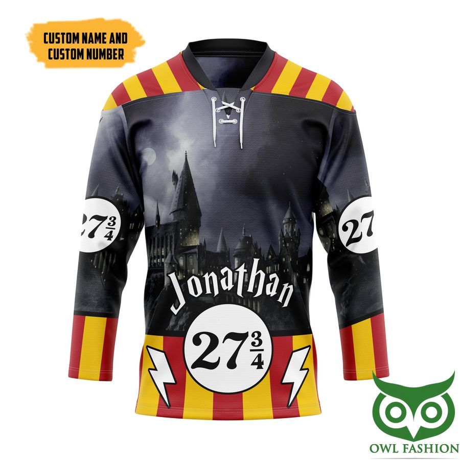 Harry Potter Quidditch Gry Custom Name Number Hockey Jersey Owl