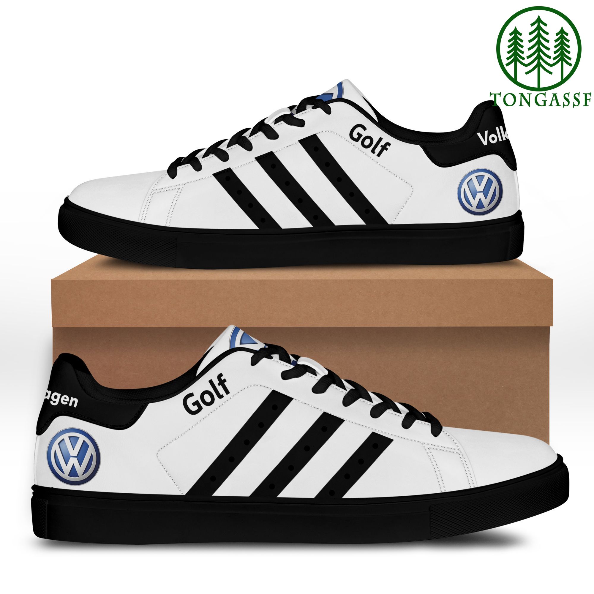 Volkswagen Golf Stan Smith Black stripes Shoes 3